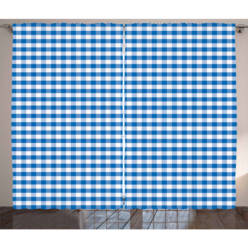 Gingham Monochrome Curtain