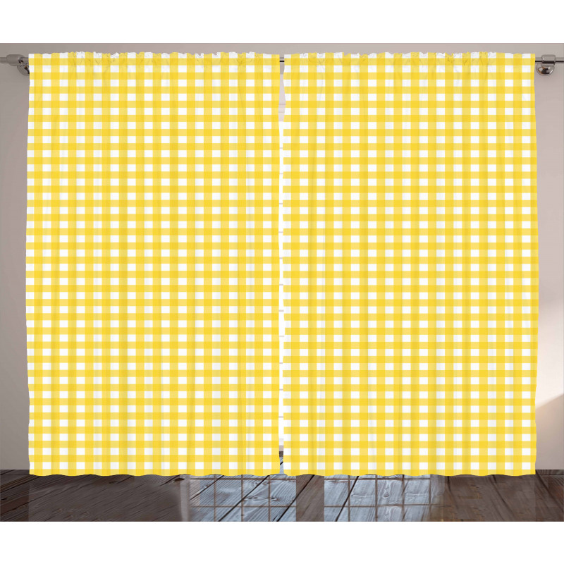 Retro English Yellow Curtain
