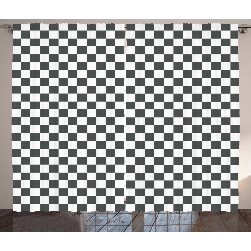 Classical Chessboard Curtain