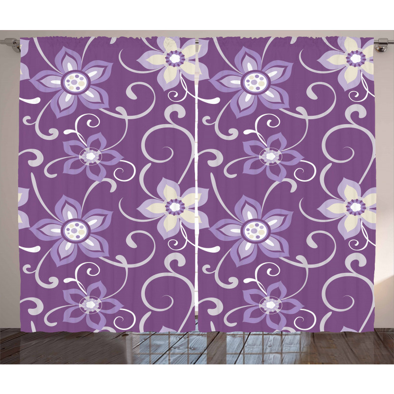 Lilacs with Leaves Curtain