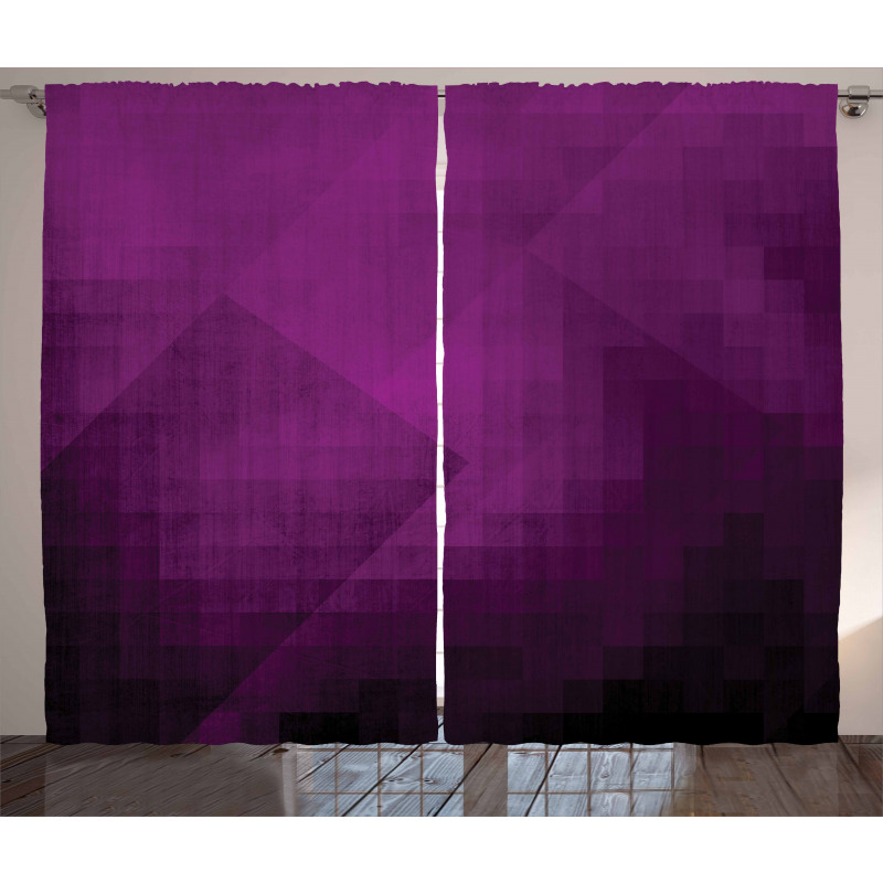 Squares Modern Art Curtain