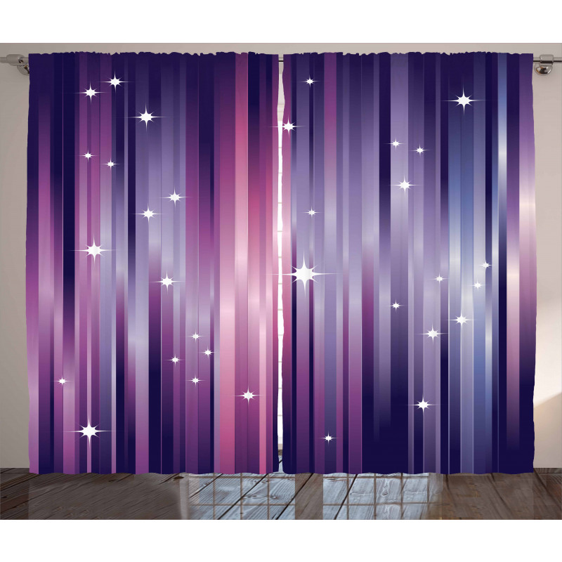 Colorful Beams Lines Curtain