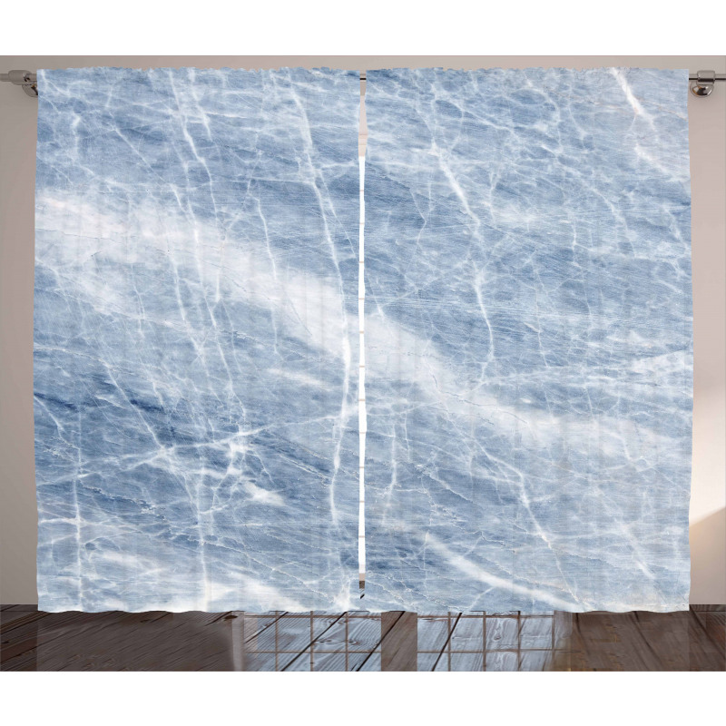 Blue Geography Stone Curtain