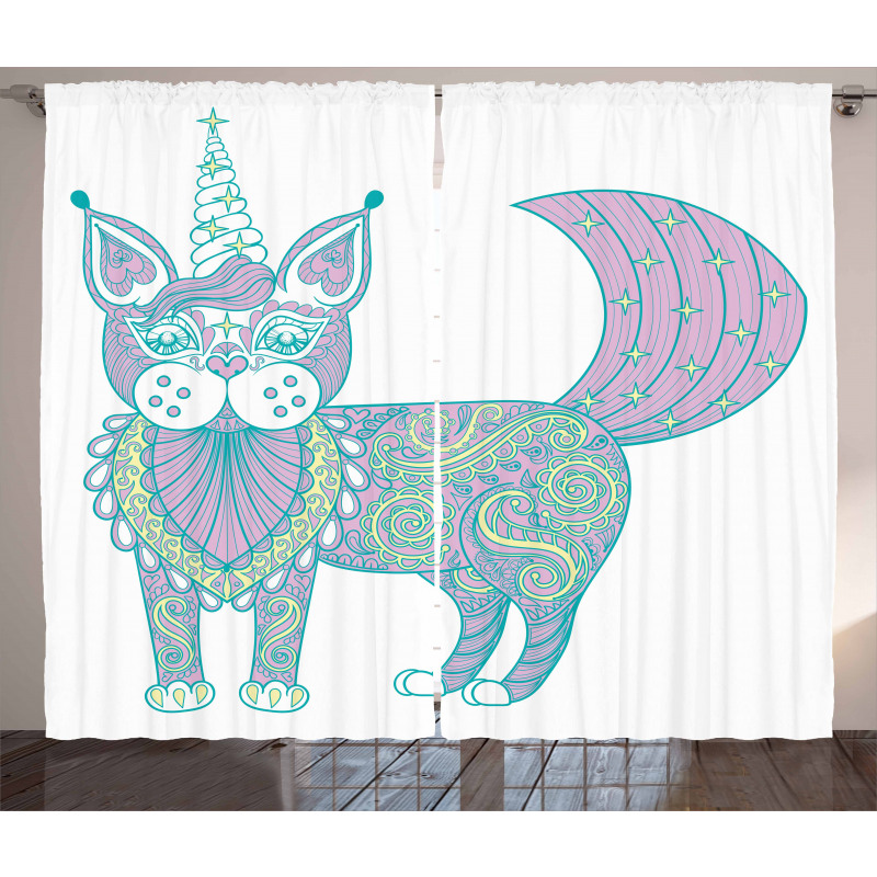 Magic Cat Ethnic Curtain