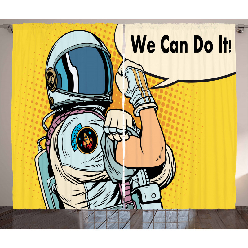 We Can Do It Space Curtain