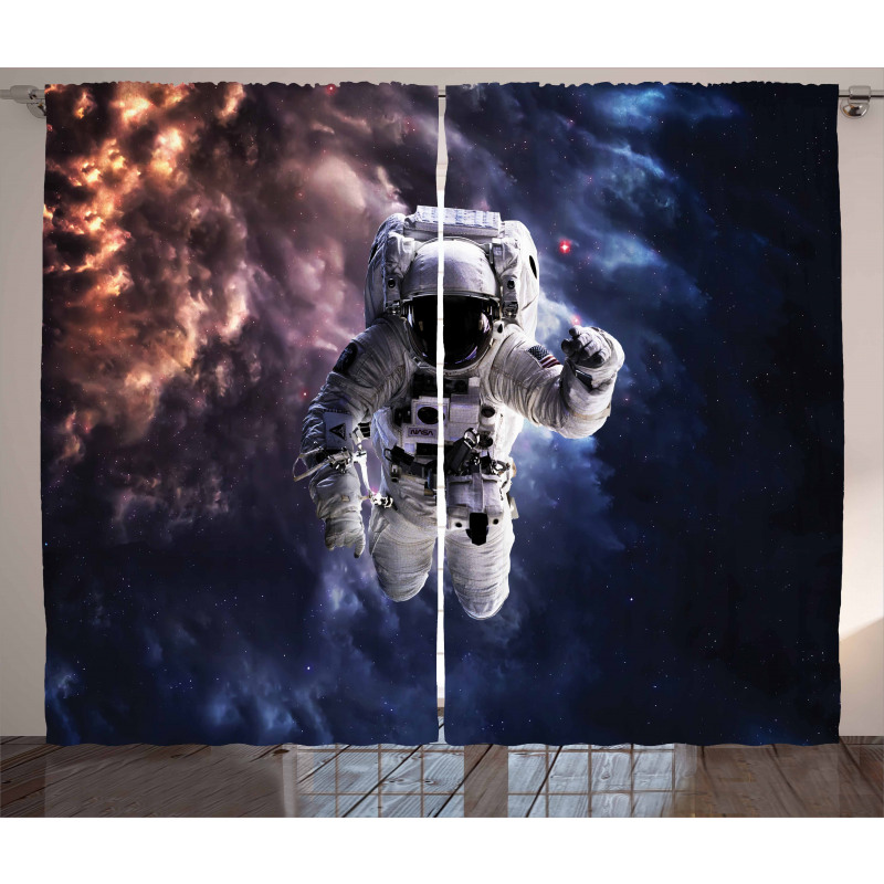 Realistic Space Suit Curtain