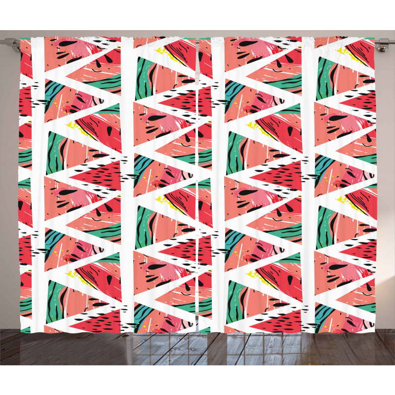 Abstract Watermelon Curtain