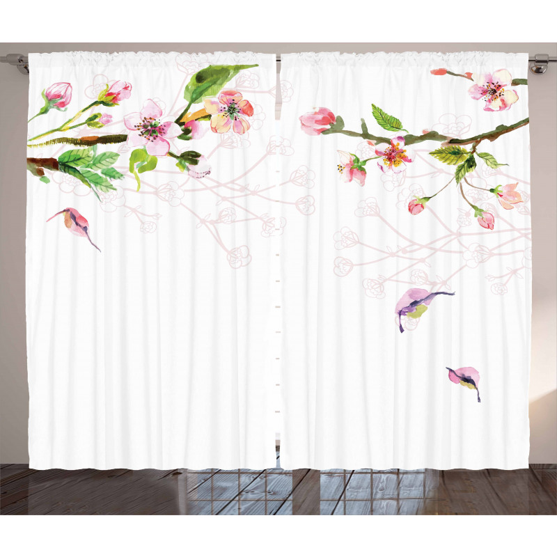 Apple Tree in Spring Curtain