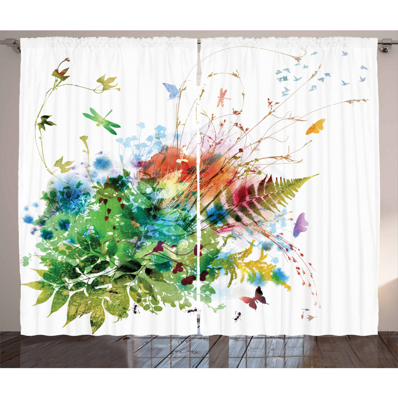 Floral Jungle Summer Curtain