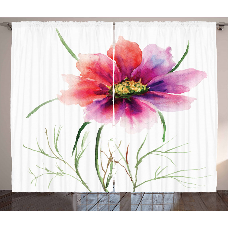 Floral Blossom Art Curtain