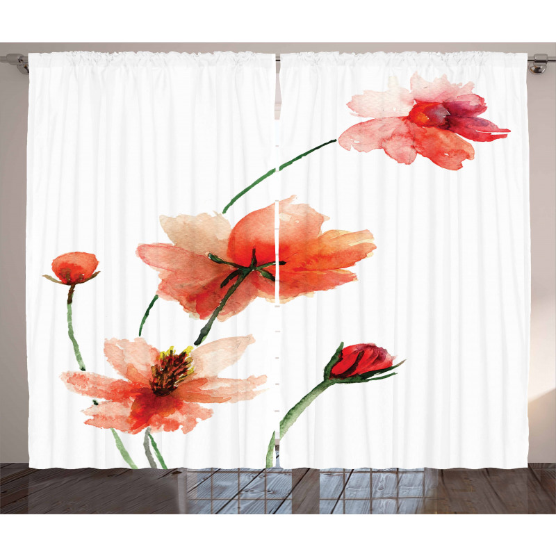 Colorful Wildflowers Curtain