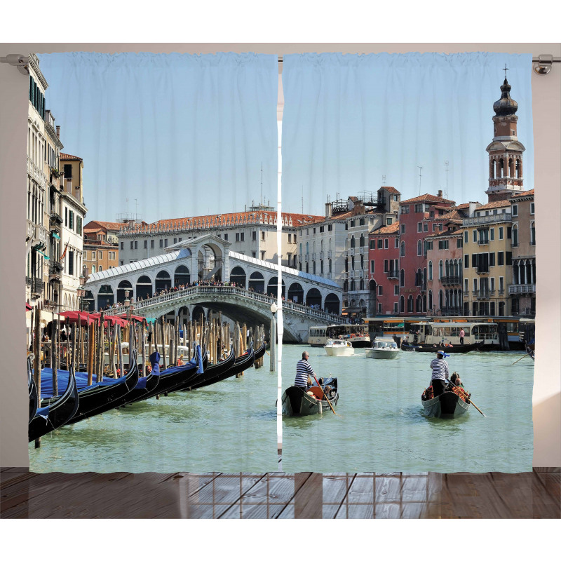 Venice Gondola Canal Photo Curtain
