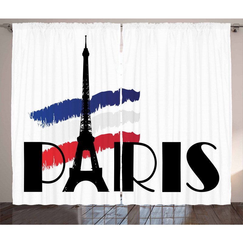 Paris Eiffel Tower Image Curtain