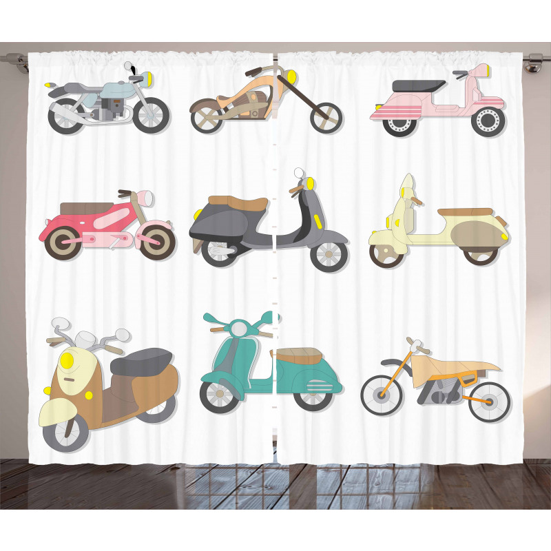 Scooters Design Curtain