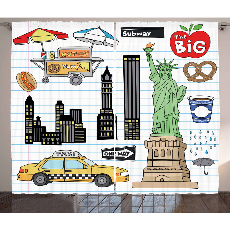 Big Apple Hot Dog Curtain