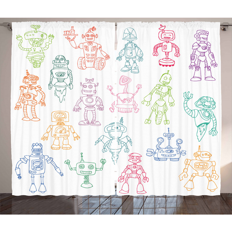 Robots Performing Tasks Curtain