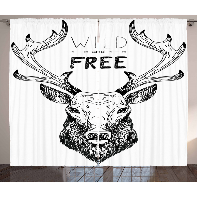 Deer Wild Free Curtain