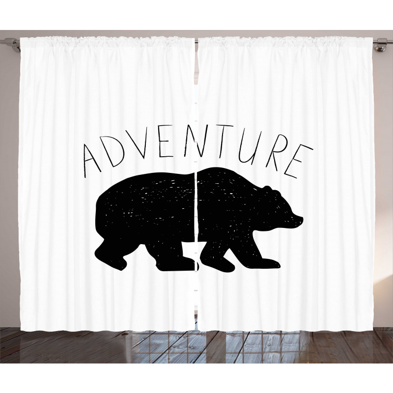 Wild Bear Nature Love Curtain