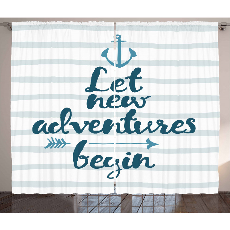 Nautical Anchor Arrow Curtain