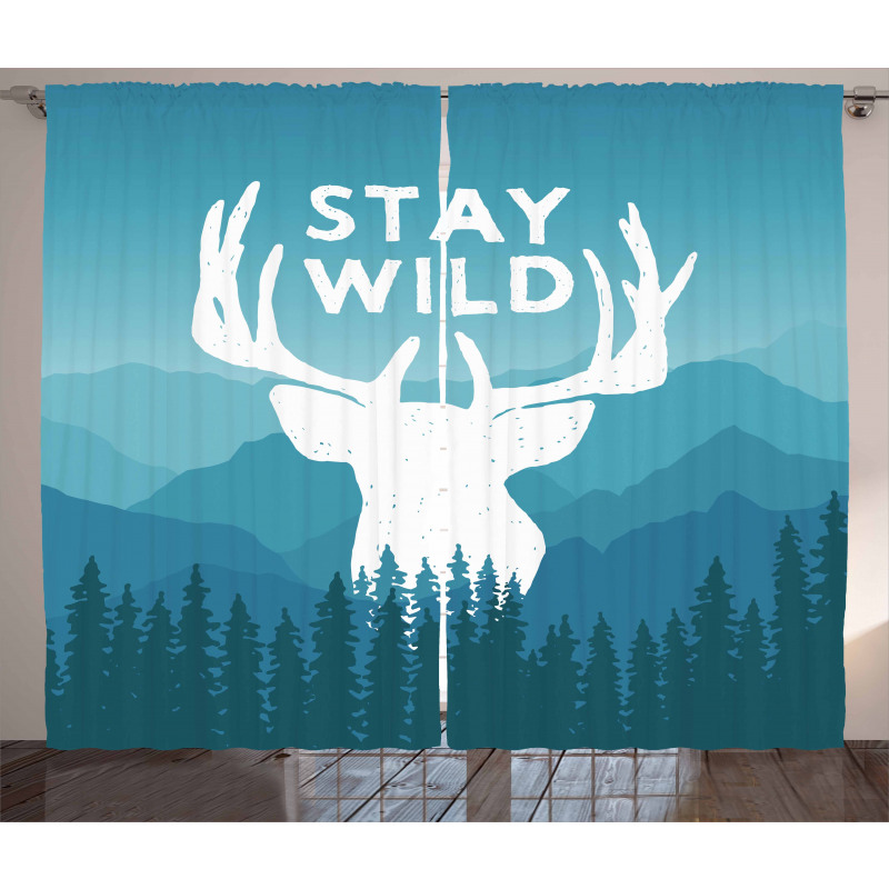 Scenic Wild Forest Curtain