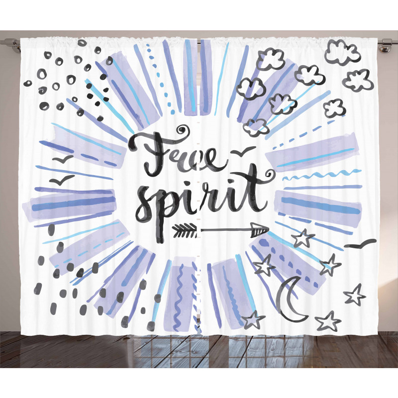 Free Spirit Star Moon Curtain