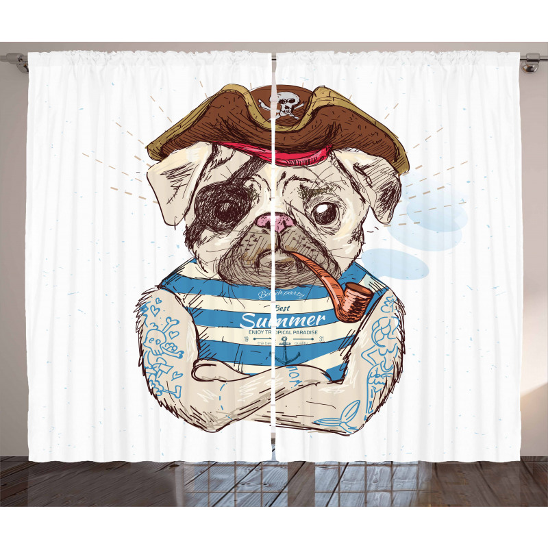 Pirate Dog Conqueror of Sea Curtain