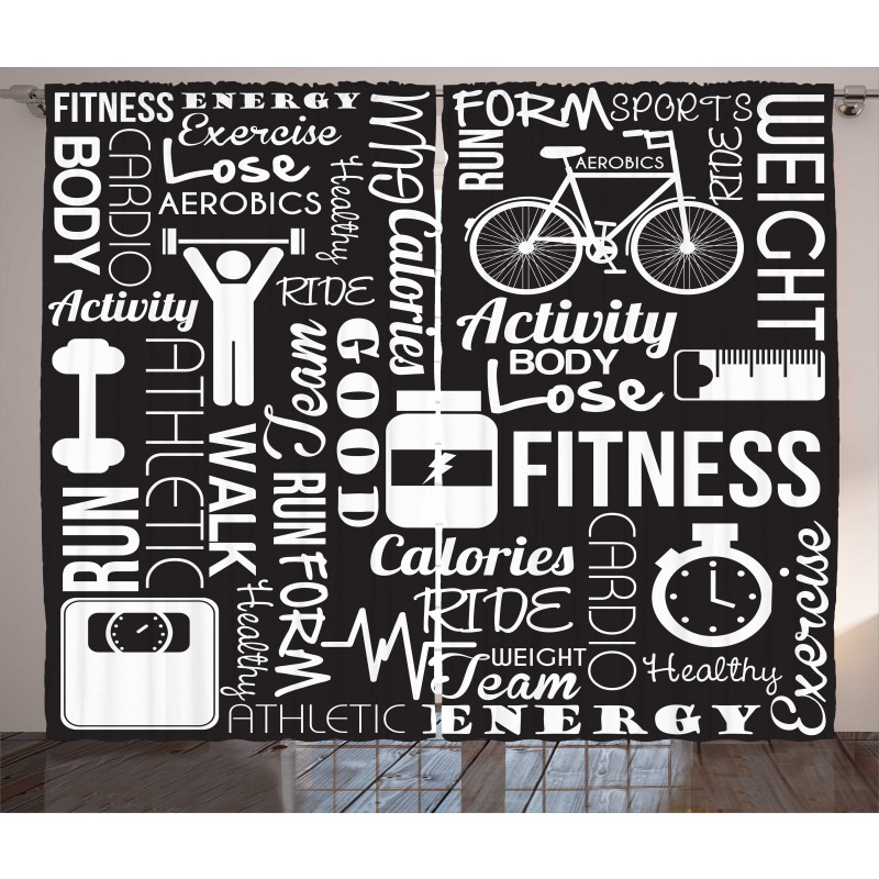 Active Life Words Curtain