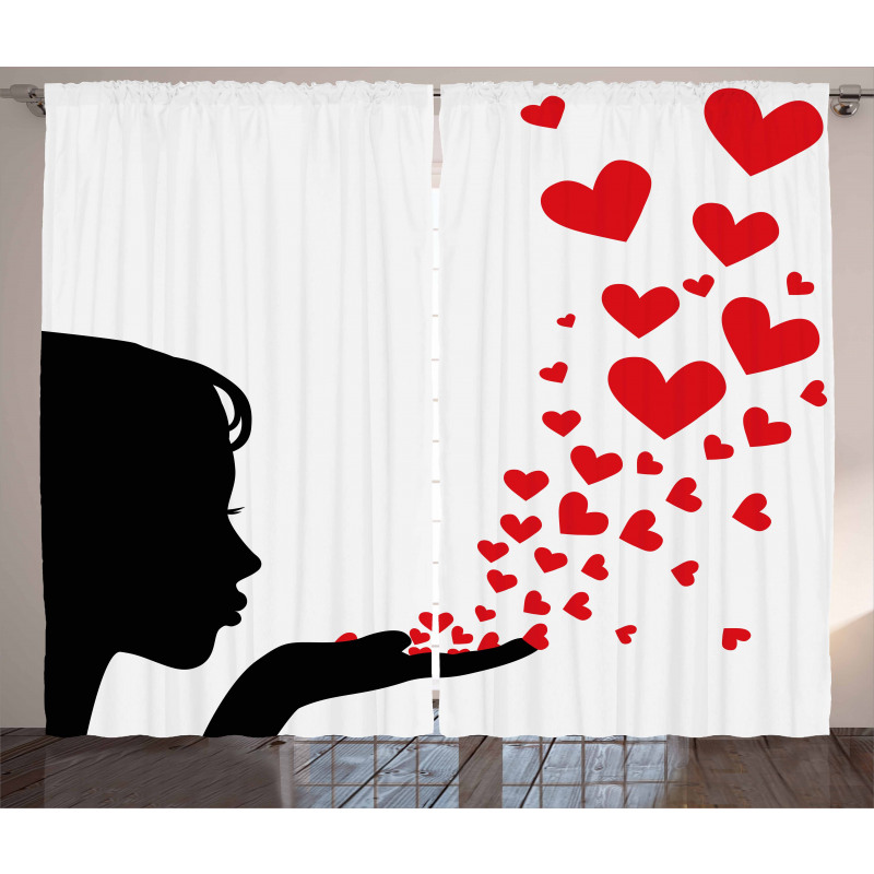 Girl Silhouette Curtain