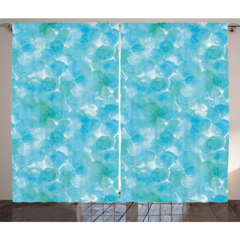 Abstract Watercolor Art Curtain