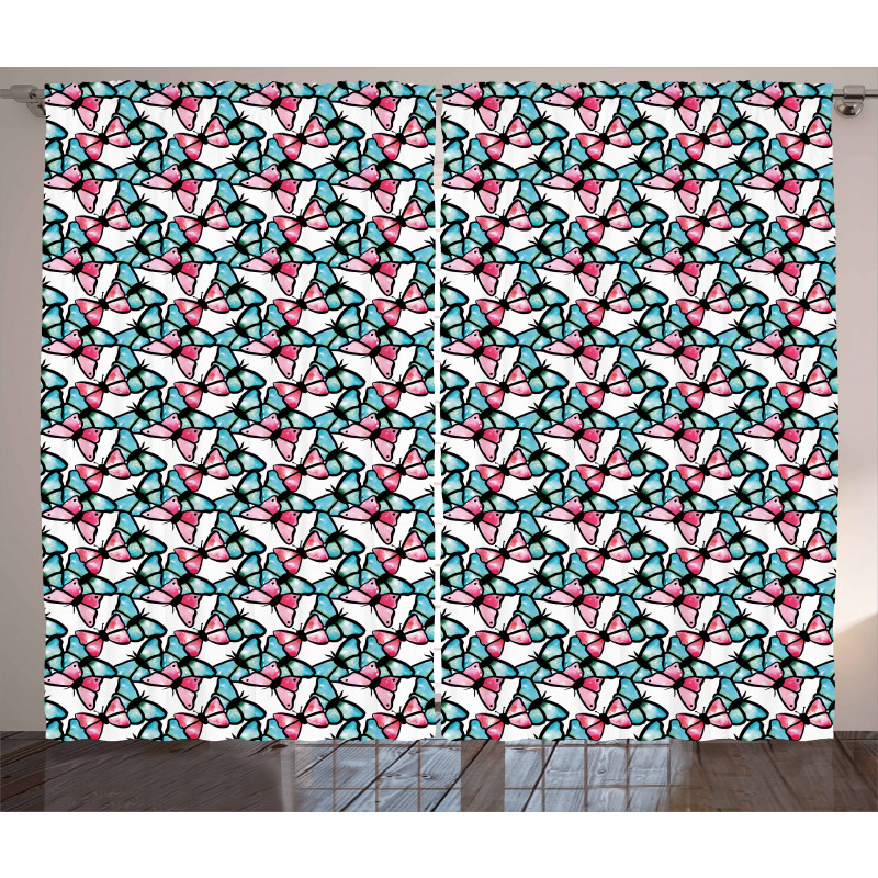 Blue and Pink Animal Curtain