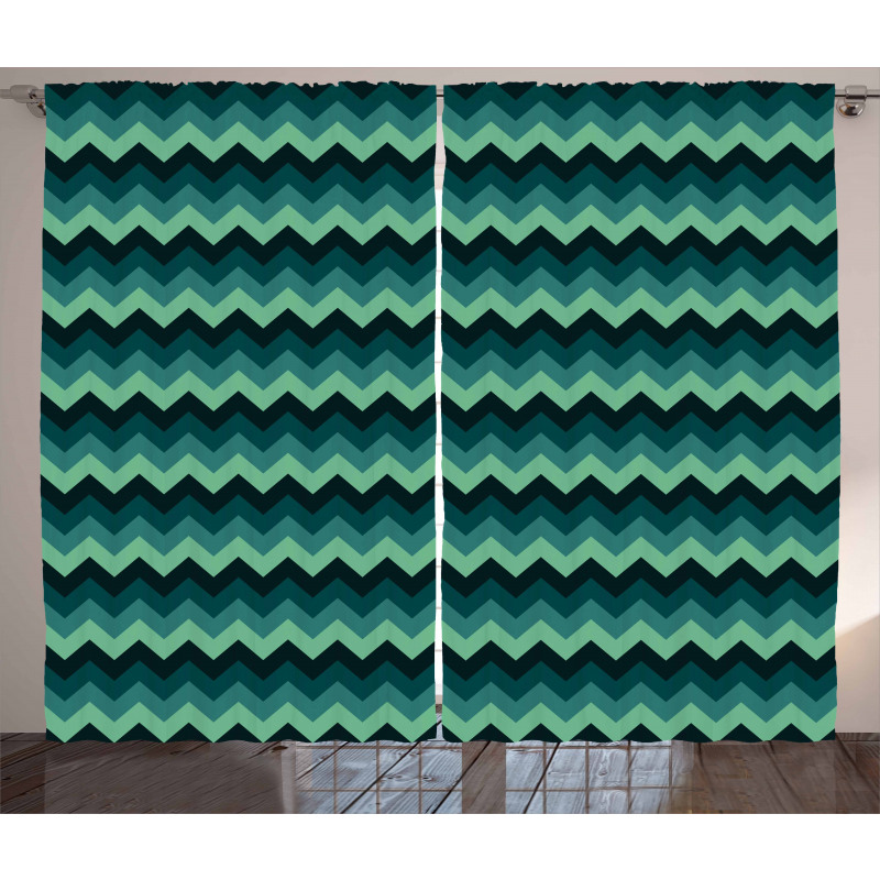 Chevron Style Geometric Curtain