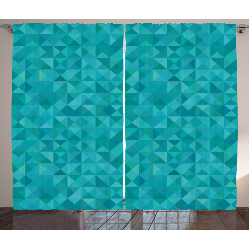 Triangles Squares Modern Curtain
