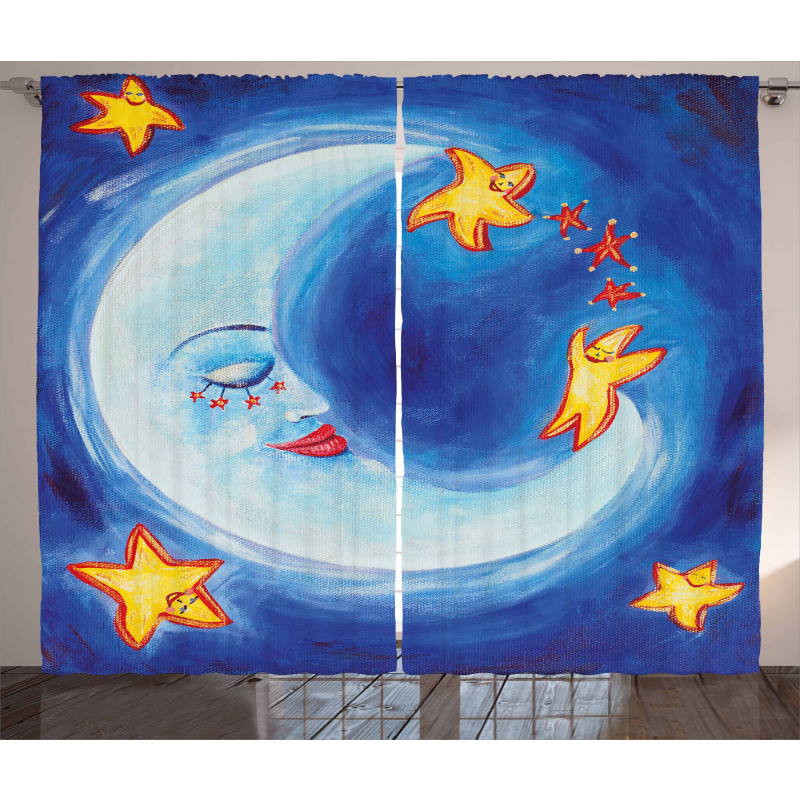 Cartoon Vibrant Star Dance Curtain