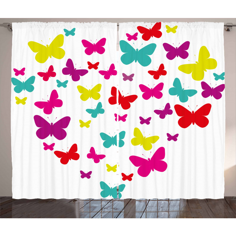 Butterfly Heart Love Curtain
