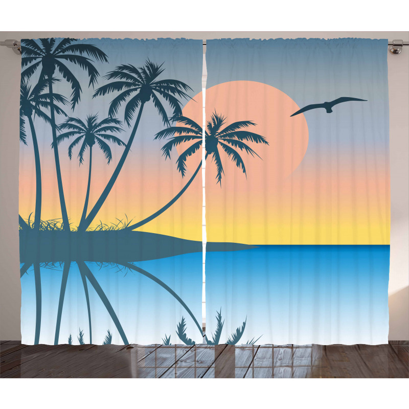 Tropical Island Exotic Curtain