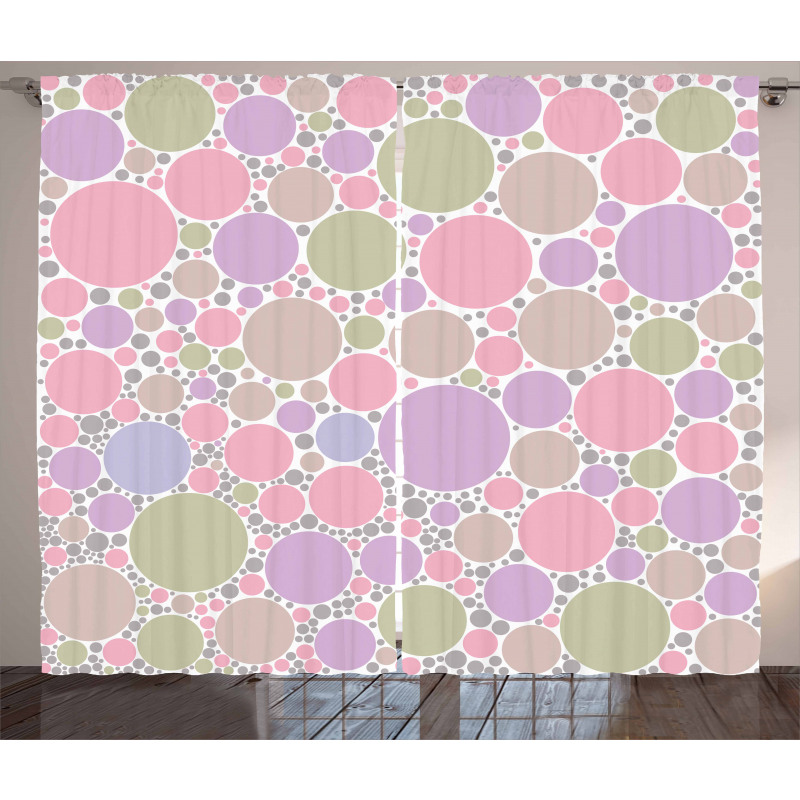Geometric Polka Dots Curtain