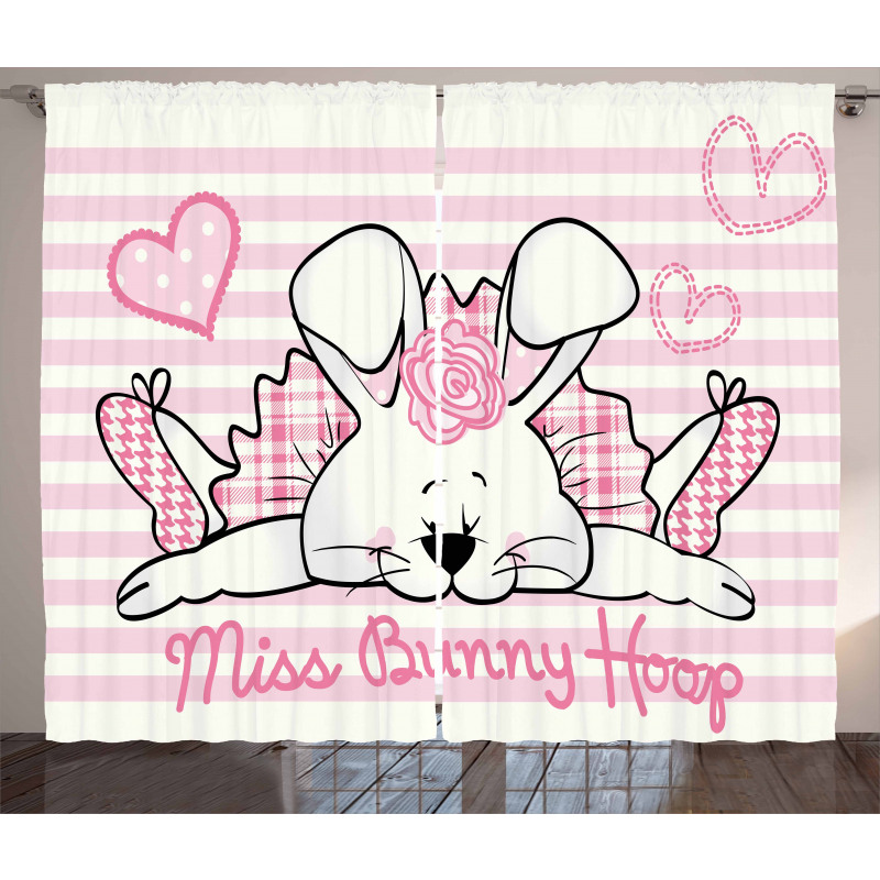 Miss Bunny Hoop Love Curtain