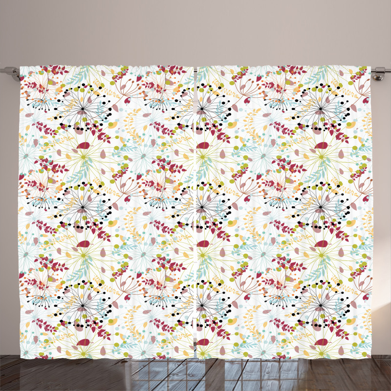 Botanical Spring Petals Curtain