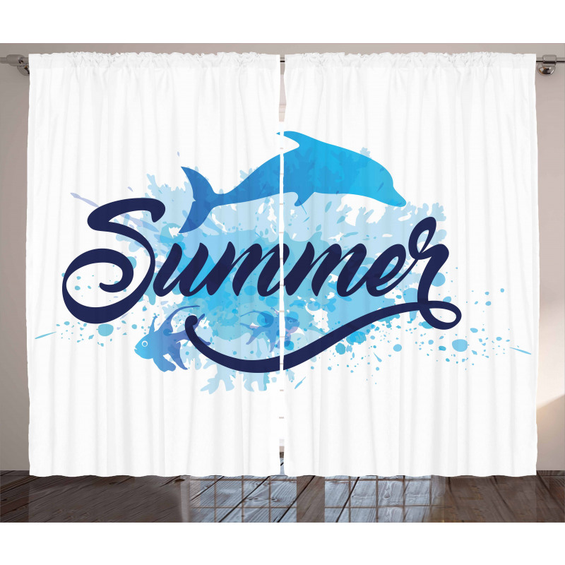 Vibrant Colored Fish Curtain