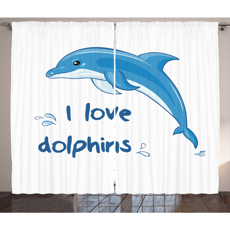 Cartoon Ocean Animals Curtain
