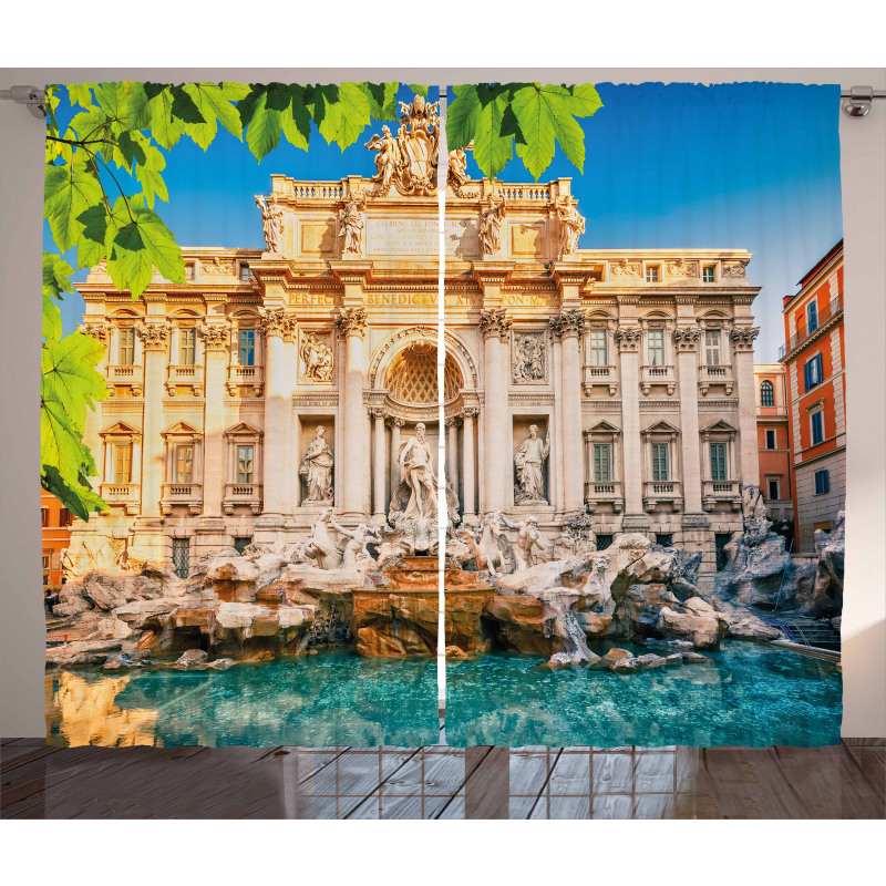Fountain Di Trevi Tourist Curtain