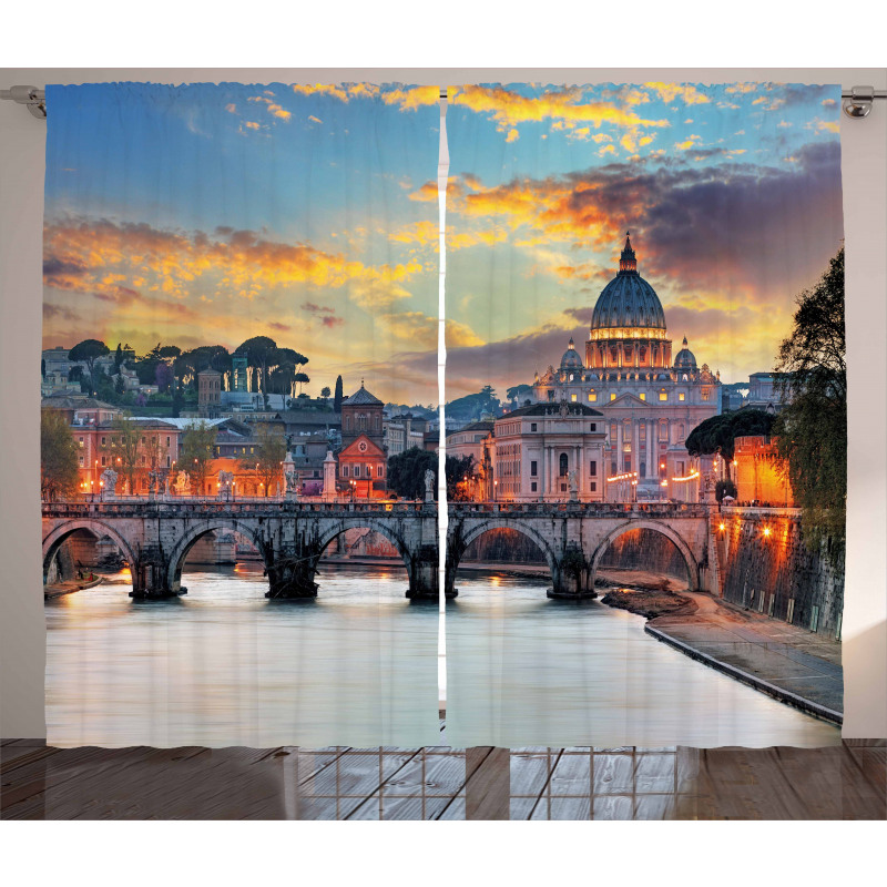 View of Vatican Rome Curtain