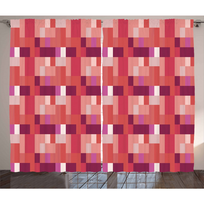 Geometric Square Colorful Curtain