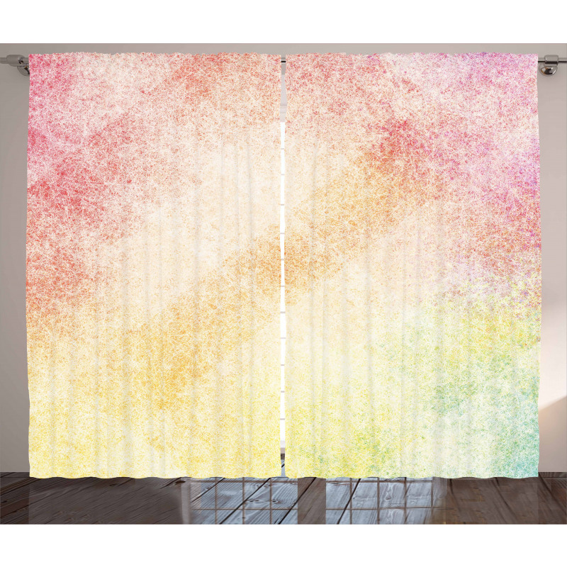 Vibrant Grunge Abstract Curtain