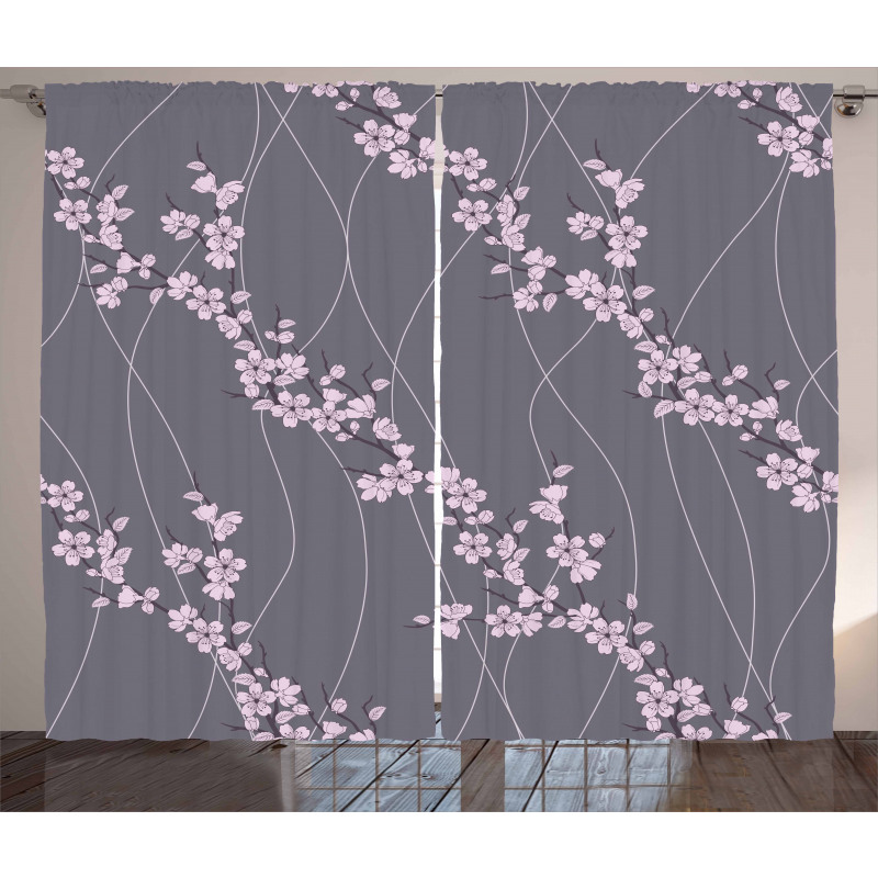 Japanese Sakura Curtain