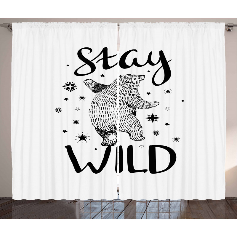 Dancing Bear and Words Curtain