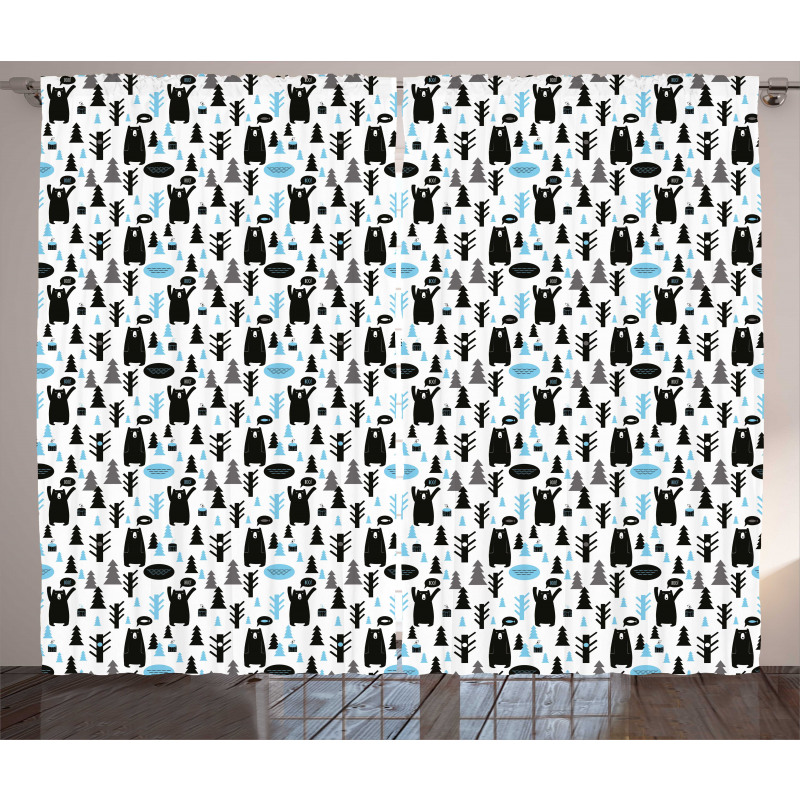 Modern Forest Animals Joy Curtain