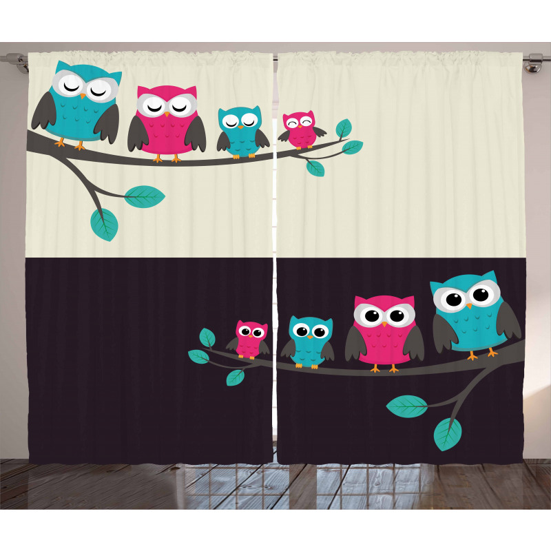 Family of Owls Curtain