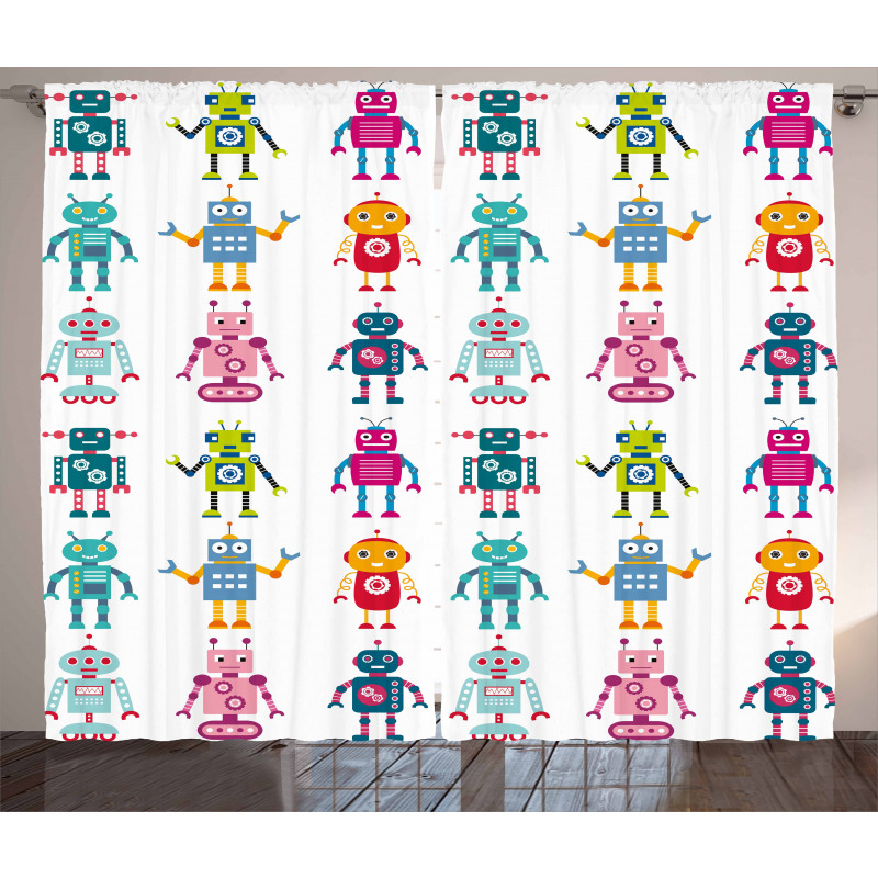 Cartoon Robot Curtain