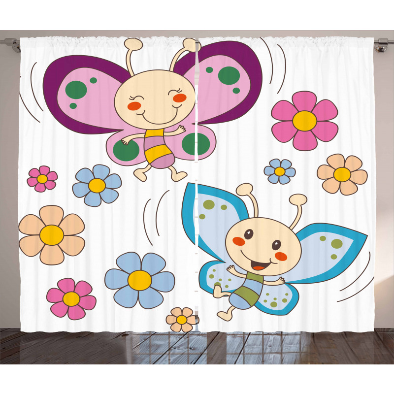 Baby Butterfly Couple Curtain